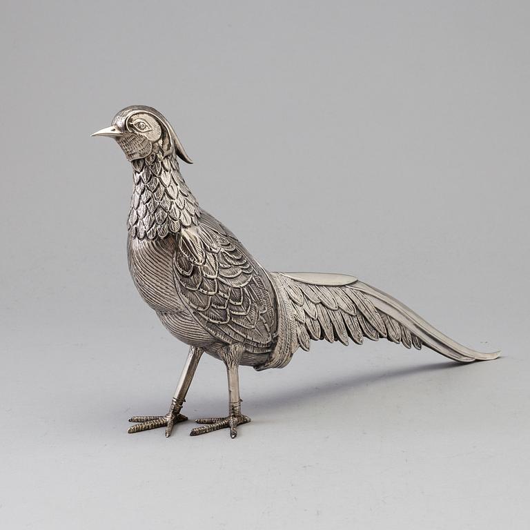 TABLE DECORATION, silver, foreign stamps, 20th century.