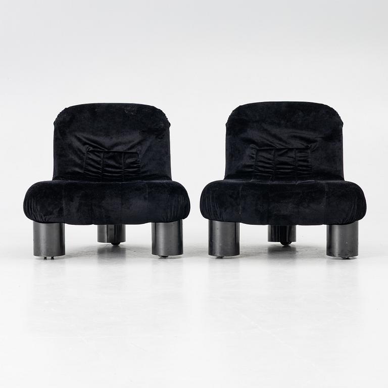 Cini Boiri, armchairs, a pair, "Botolo", Arflex, Italy.
