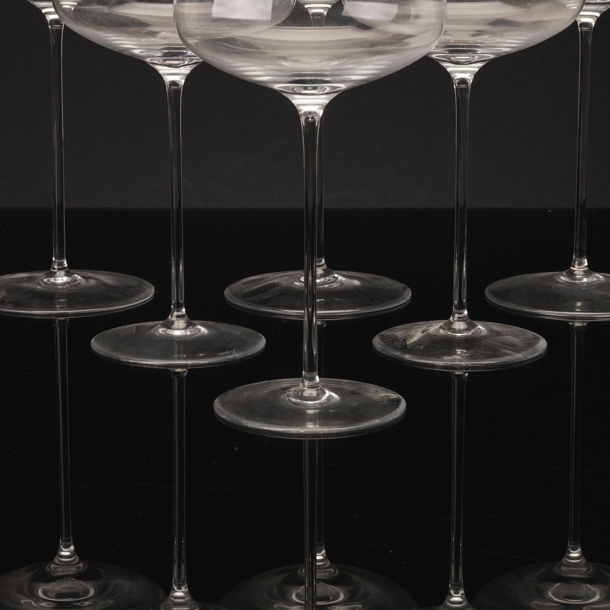 GLASS TABLEWARE, 22 pieces, "Rogaska Crystal", Slovenia.