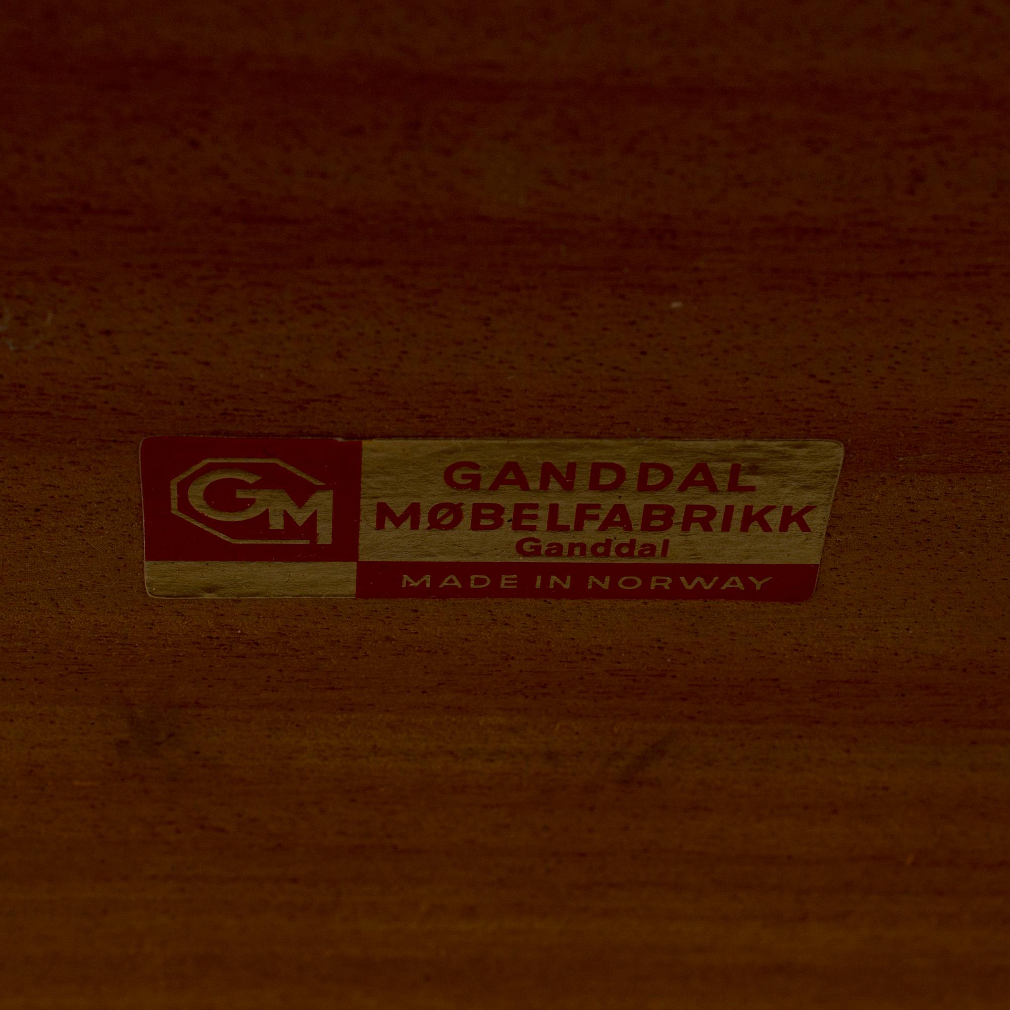 A teak coffee table by Ganddal Mobelfabrik Norway.