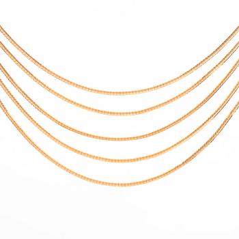 A NECKLACE, 14K gold. Italy, Finnish import marks 1965.