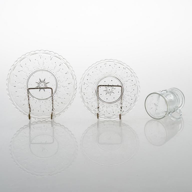 A 26-piece coffee set, "clover" for Nuutajärvi, Finland. 1970's.