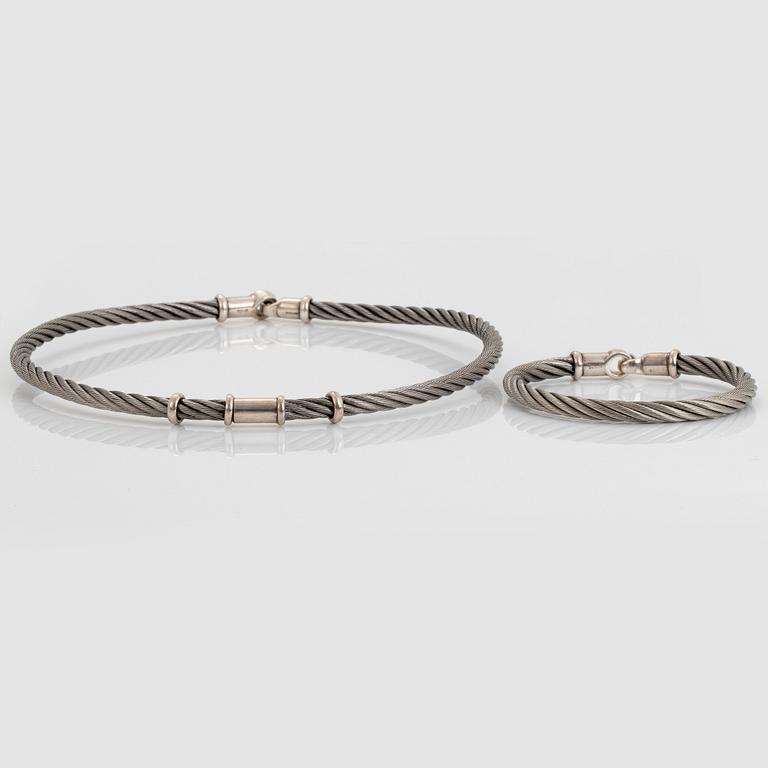 Vivianna Torun Bülow-Hübe, halsband och armband, sterling, egen verkstad 1990-tal.