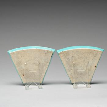 CABARETFAT, ett par, porslin. Qing dynastin, 1800-tal.