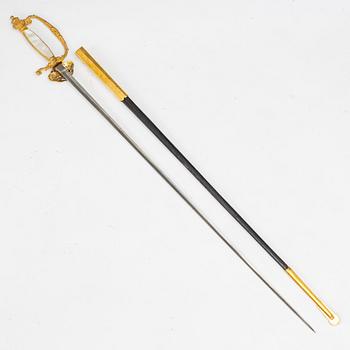 A Swedish small sword, 19th century.