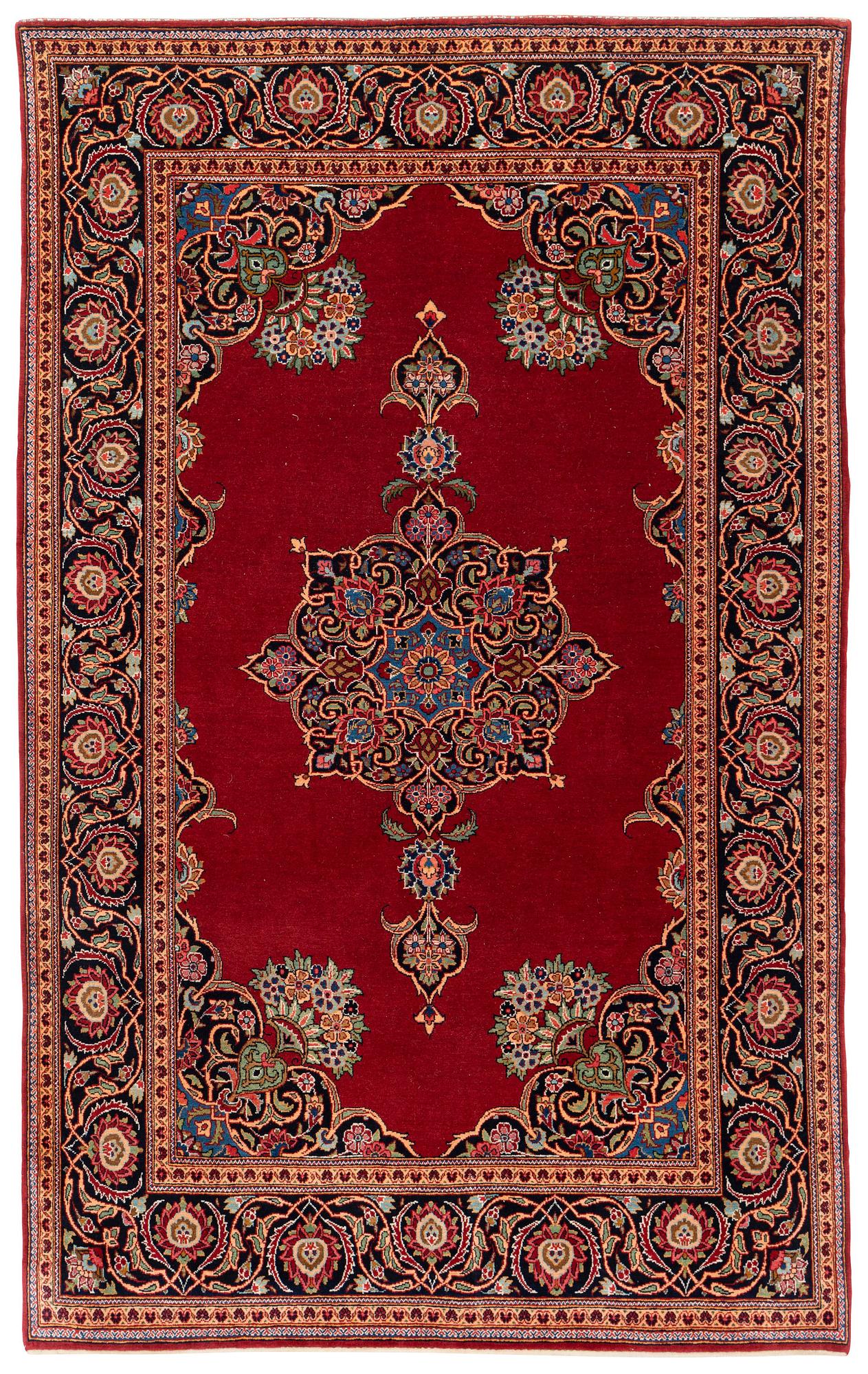 Matta, semiantik Keshan, ca 212 x 134 cm.