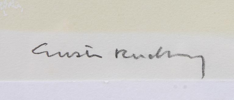 GUSTAV RUDBERG, färglitografi, sign o numr 276/310.