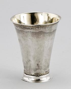 BÄGARE, silver, stämplad A. Carlborg, 1768. Vikt ca 60 gram.