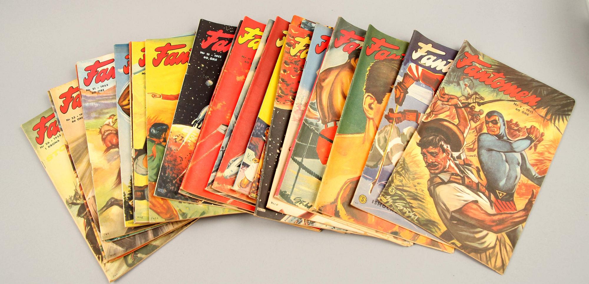 SERIETIDNINGAR(23+18). "Fantomen" 1955-1956.