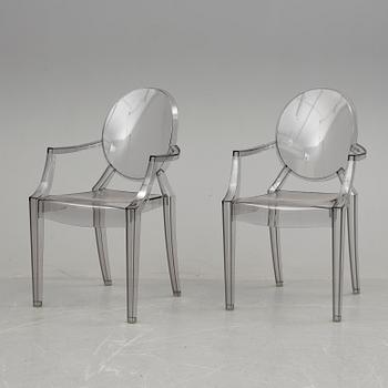 KARMSTOLAR, ett par, "Louis Ghost", Philippe Starck för Kartell.