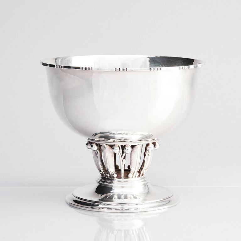 Georg Jensen, a sterling bowl, Copenhagen post 1945, design nr 19A.