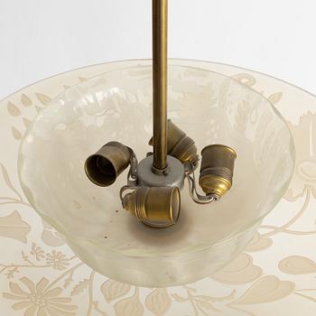 A Swedish Modern ceiling lamp, 1940's.