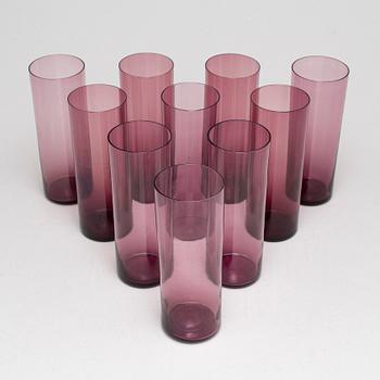 TAPIO WIRKKALA, 10 Iittala glasses, Finland.