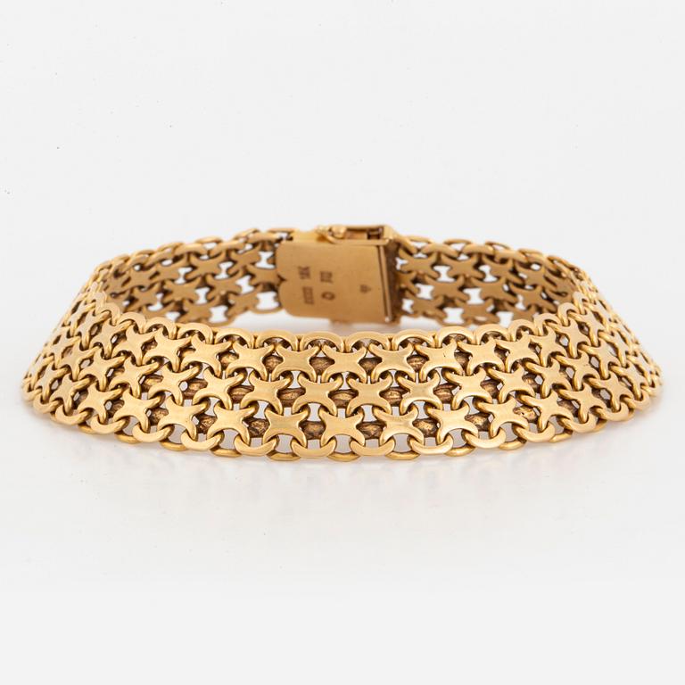 ARMBAND,18K guld, x-länk.