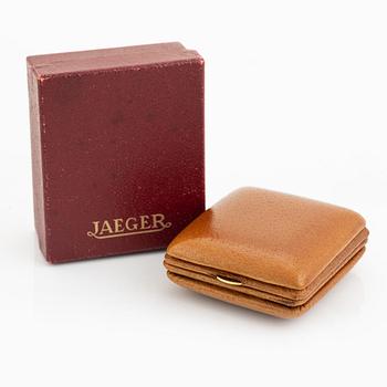 Jaeger, travel alarm clock, 72 x 85 x 34 mm.