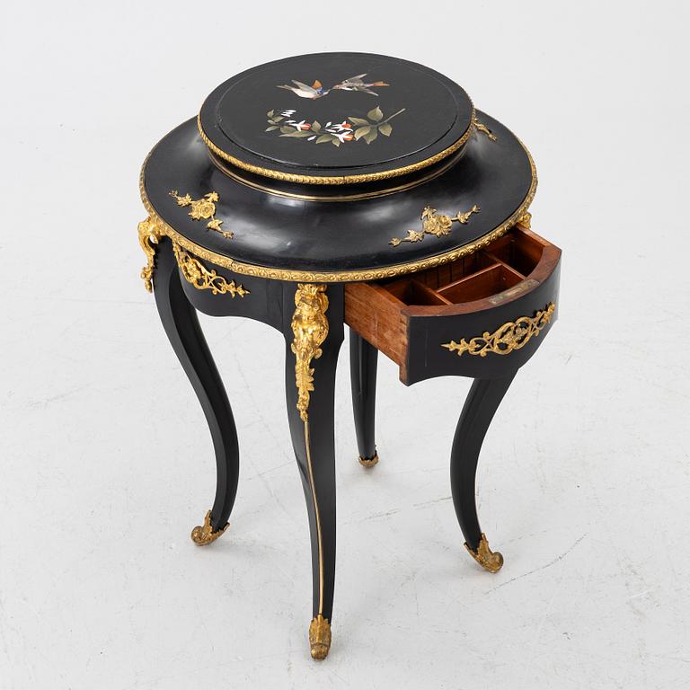 A rococo-revival pietre dure-top table, later part 19th century.