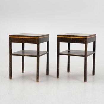 Otto Schulz, sängbord, ett par, funkis, Boet, Göteborg, 1930-tal.