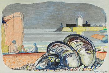 Axel Olson, oil on canvas, signed.