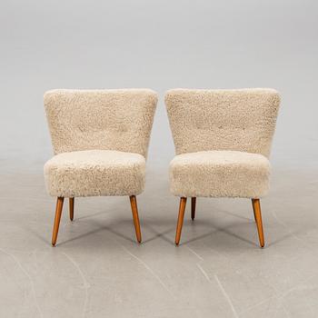Armchairs, a pair from the 1950s.