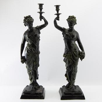 Candelabras/sculptures a pair 20th century.