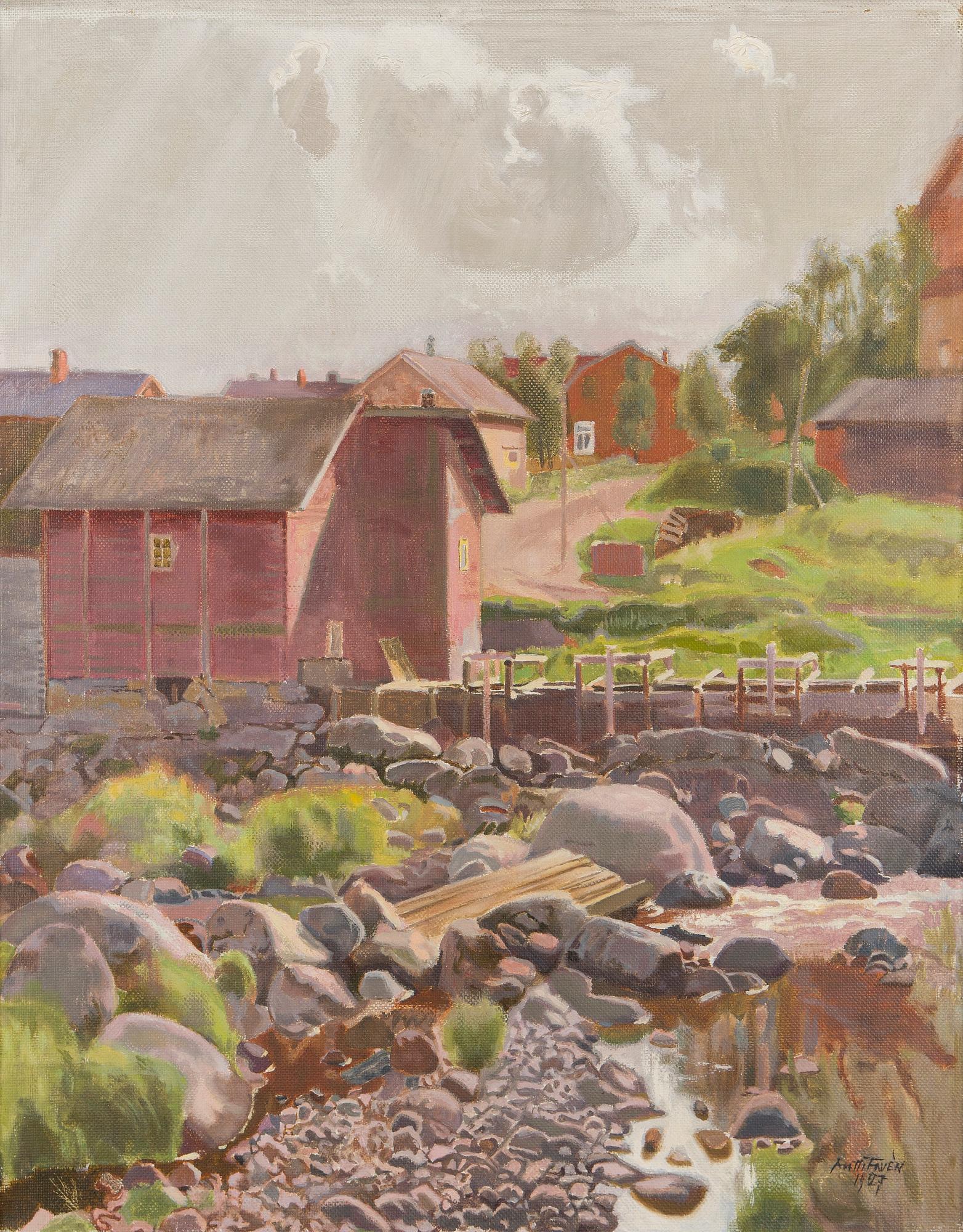 Antti Favén, The Village by the Shoreline.