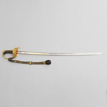 A Swedish second half of the 19th century sabre with scabbard.
