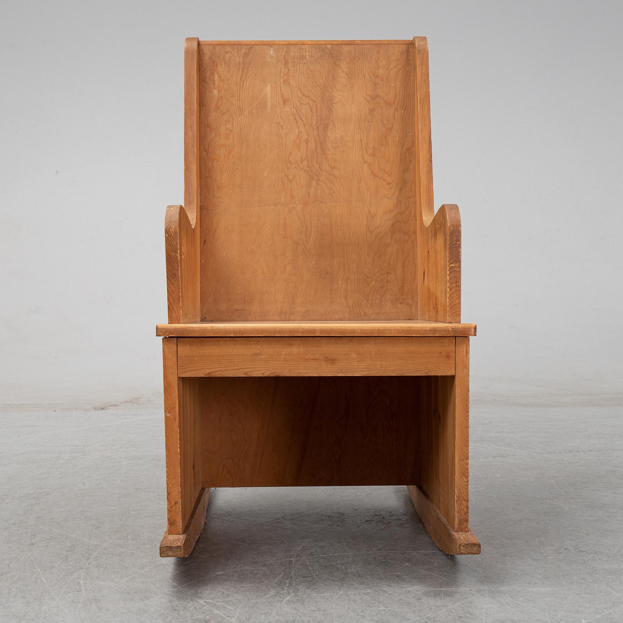 Axel Einar Hjorth, a rocking chair, version of the  "Lovö" model, mid 1900's.