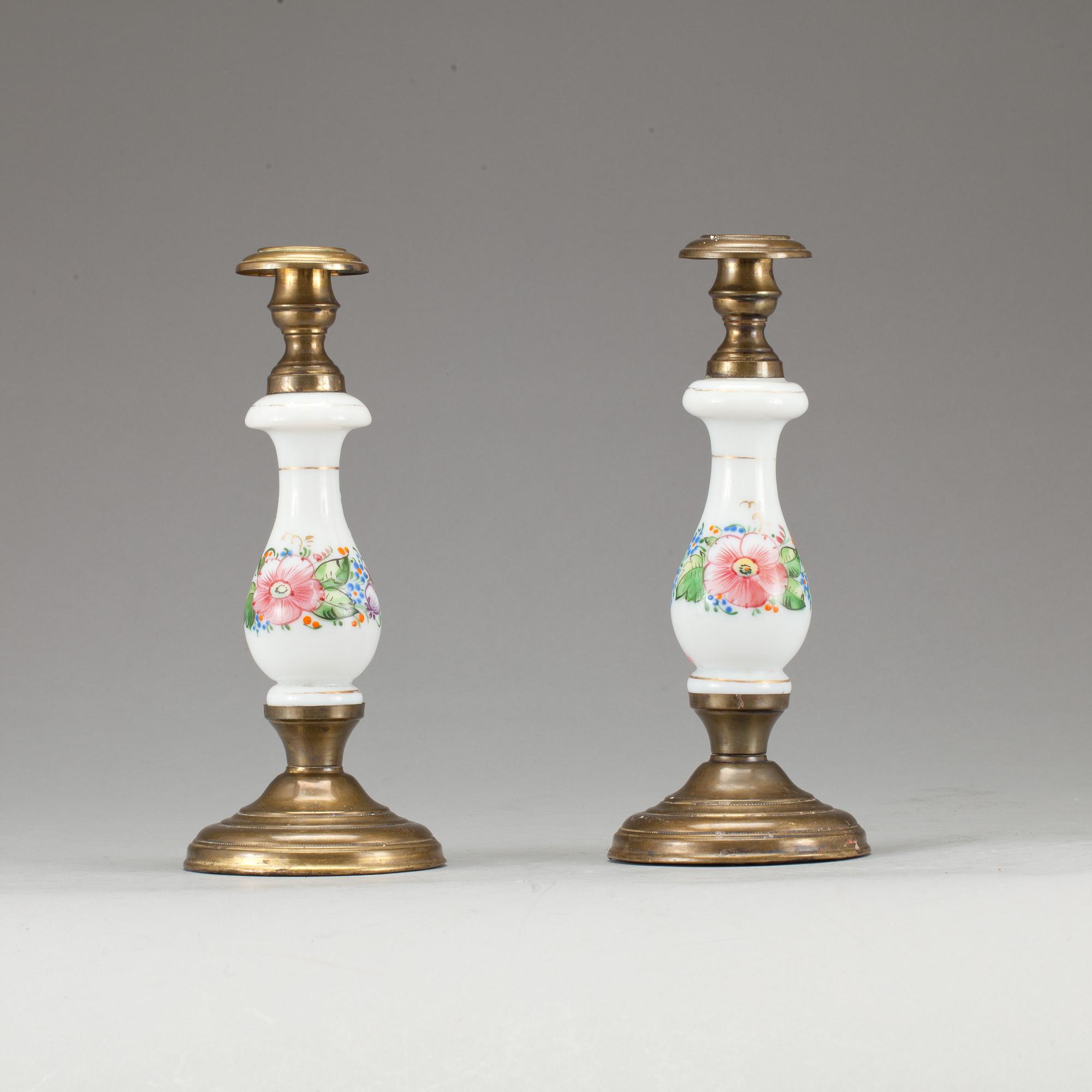 LJUSSTAKAR, ett par. 1800-tal.