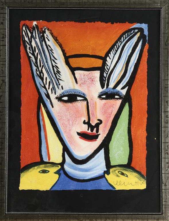 ULRICA HYDMAN-VALLIEN, carborundum, sign.