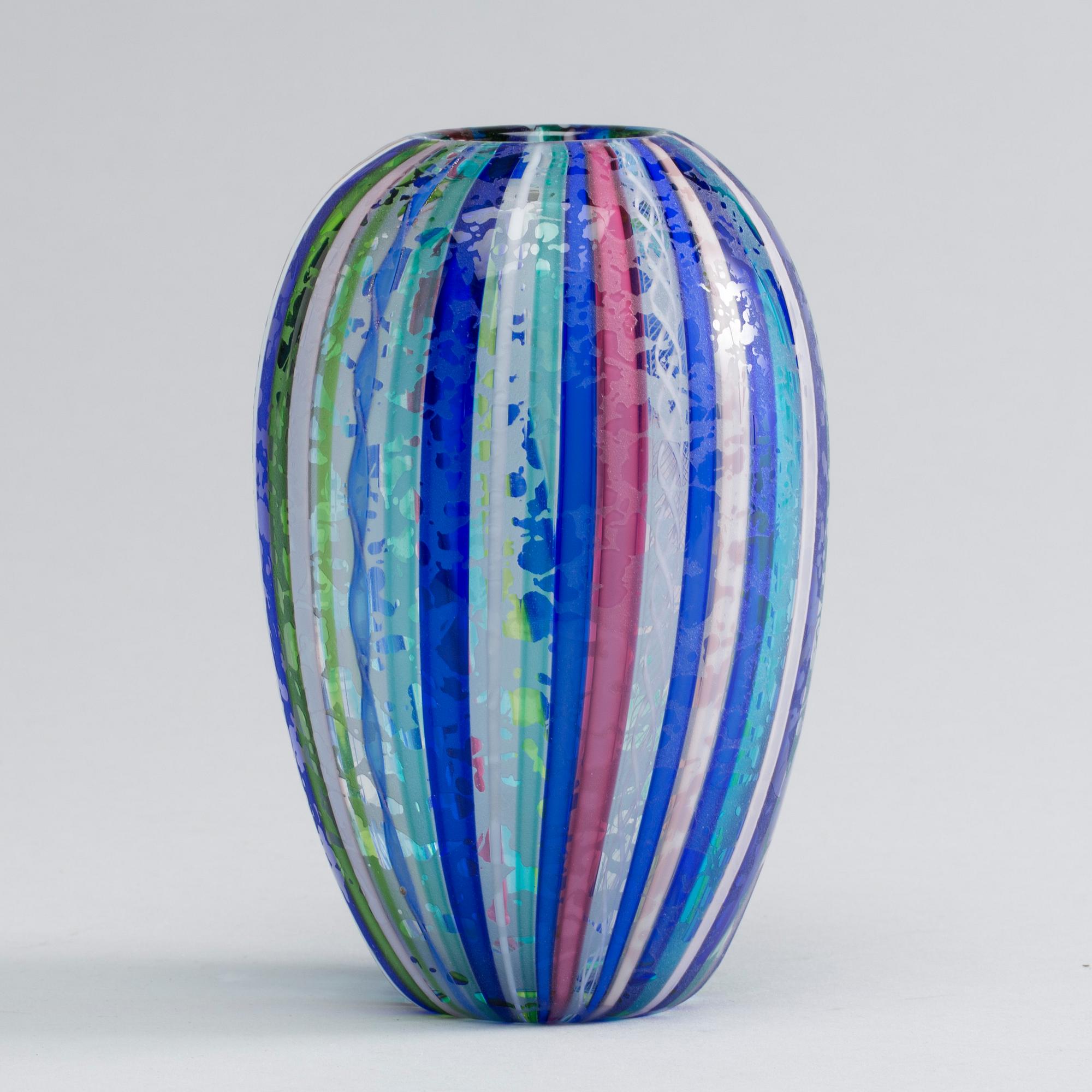 A GLAS VASE, Cenedese Italy late 20 th century.
