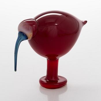 Oiva Toikka, glasfågel, signerad O. Toikka Nuutajärvi.