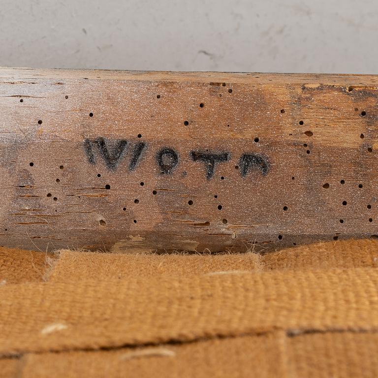 Karmstolar, 2+1 st, sengustavianska, omkring år 1800.