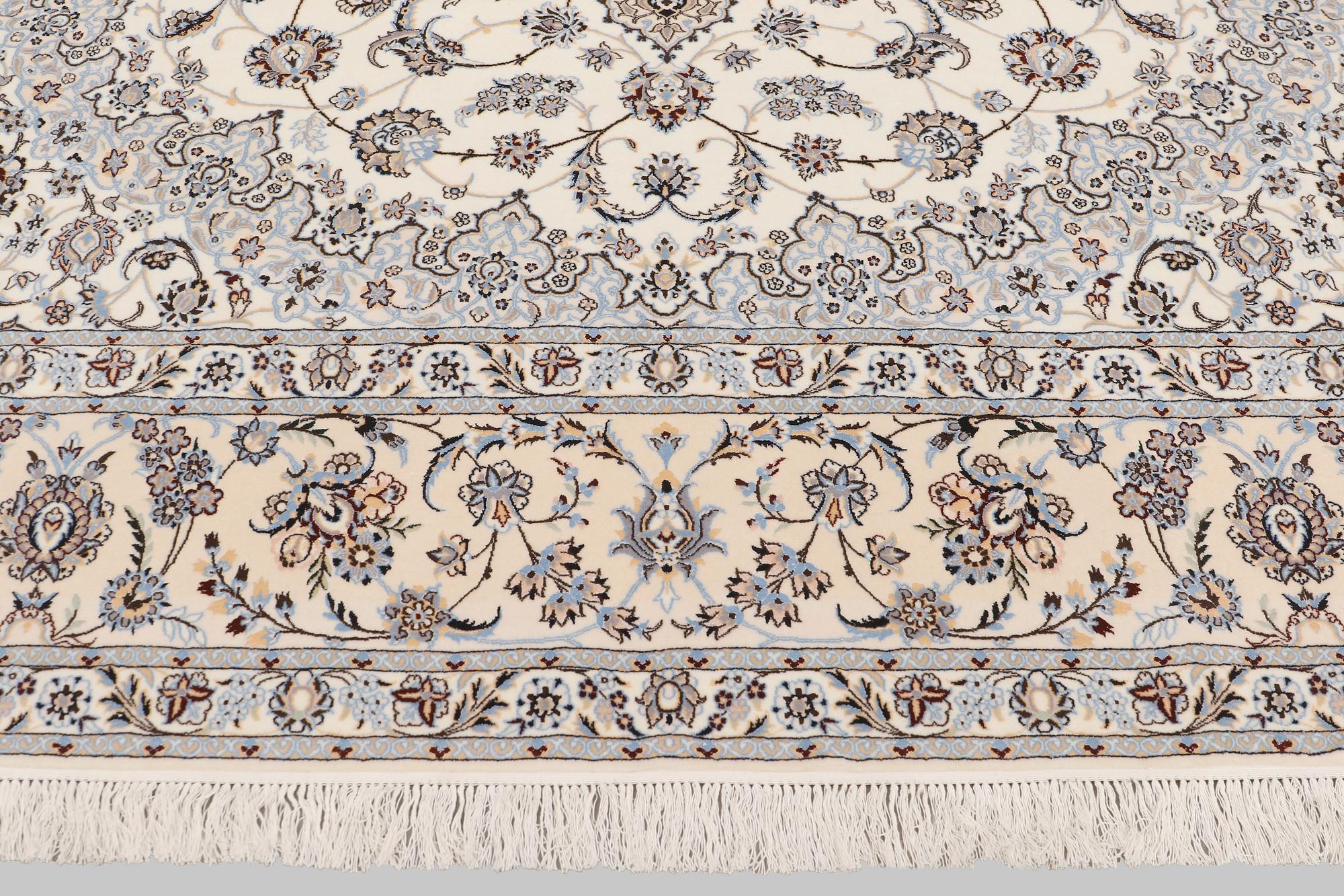 A part silk Nain carpet s.k 6LAA, ca 408 x 304 cm.