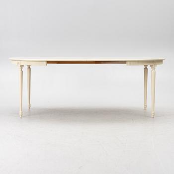 Dining table with 10 chairs, Gustavian style, second half of the 20th century.