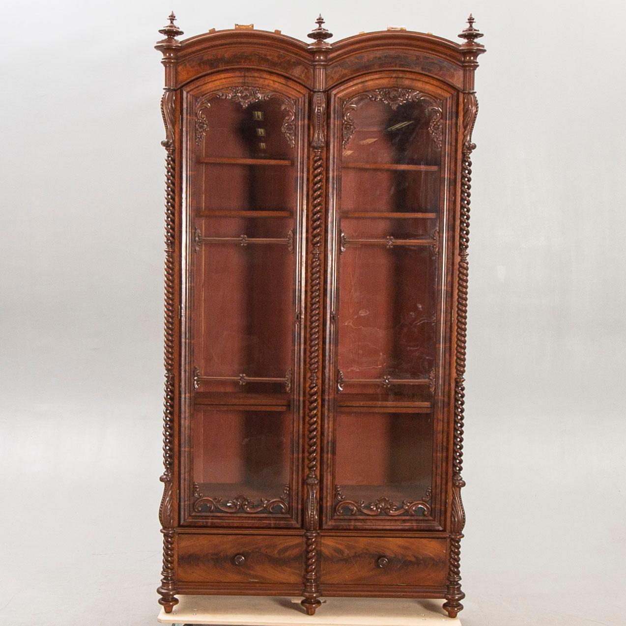 A late Empire mahogany book case.