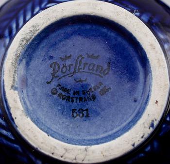 SERVISPORSLIN, 6 delar, "Blå eld", Hertha Bengtsson, Rörstrand.