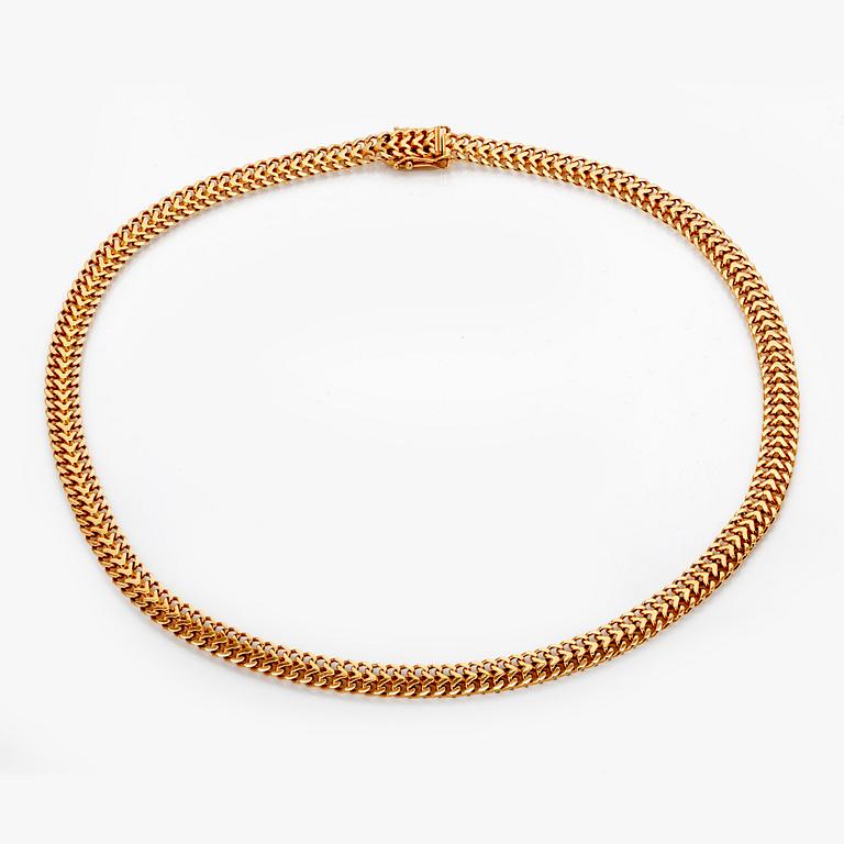 Collier 18K guld. Fiskbenslänk.