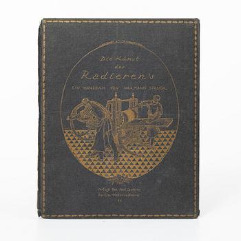 Hermann Struck, "Die Künst des Radieren's" bok med fem originaletsningar av bl a Edvard Munch och Max Liebermann.