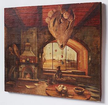 Milić od Mačve, olja på duk lagd på pannå, signerad och daterad 1969 a tergo.