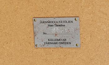MATS THESELIUS
Fåtölj "Järn/Moccafåtöljen", Källemo 1994.