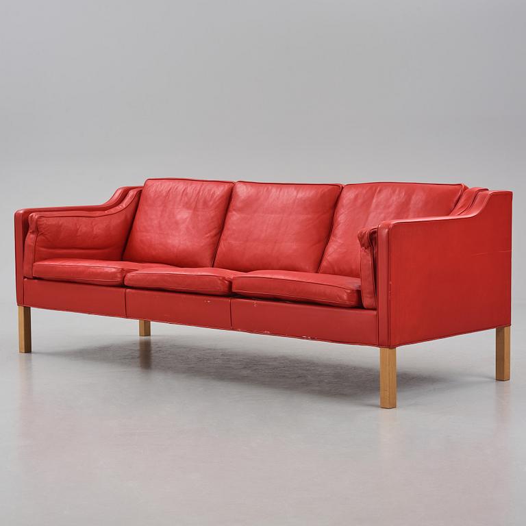 Børge Mogensen, a leather upholstered three-seated sofa, Fredericia Furniture, Denmark.