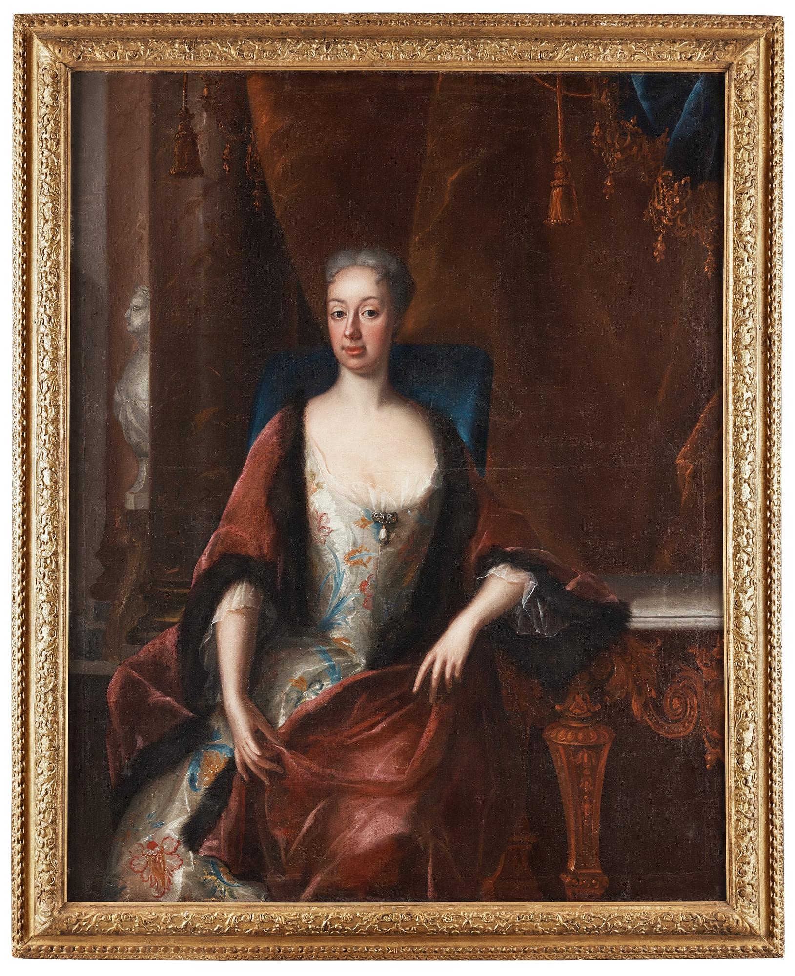 Johan David Swartz (Schwartz), "Drottning Ulrika Eleonora" (1688-1741).