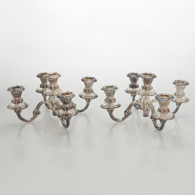 A pair of silver baroque style candelabra, Kultakeskus, Hämeenlinna 2007-2008.