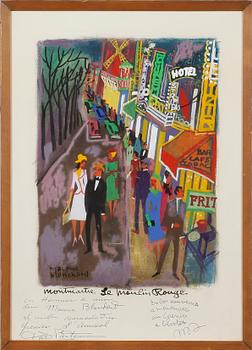Maurice Blanchard · MAURICE BLANCHARD, gouache/blandteknik, signerad.