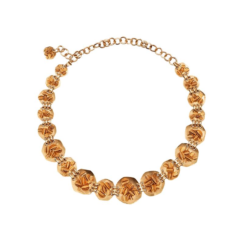 A Claes Giertta 18k gold necklace, Stockholm, probably 1960's (blurred marks).