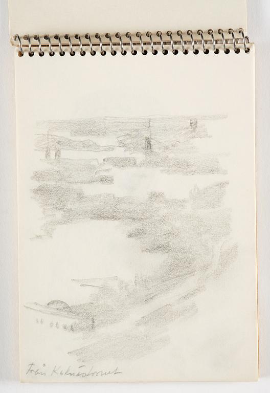 Lotte Laserstein, 4 skissböcker med blyertsteckningar.