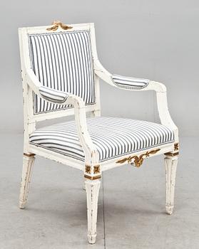 KARMSTOL, sengustaviansk omkring 1700/1800.