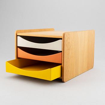 Børge Mogensen, an oak document box with lacquered drawers, 'A4/3', Karl Andersson & Söner,  20th century.