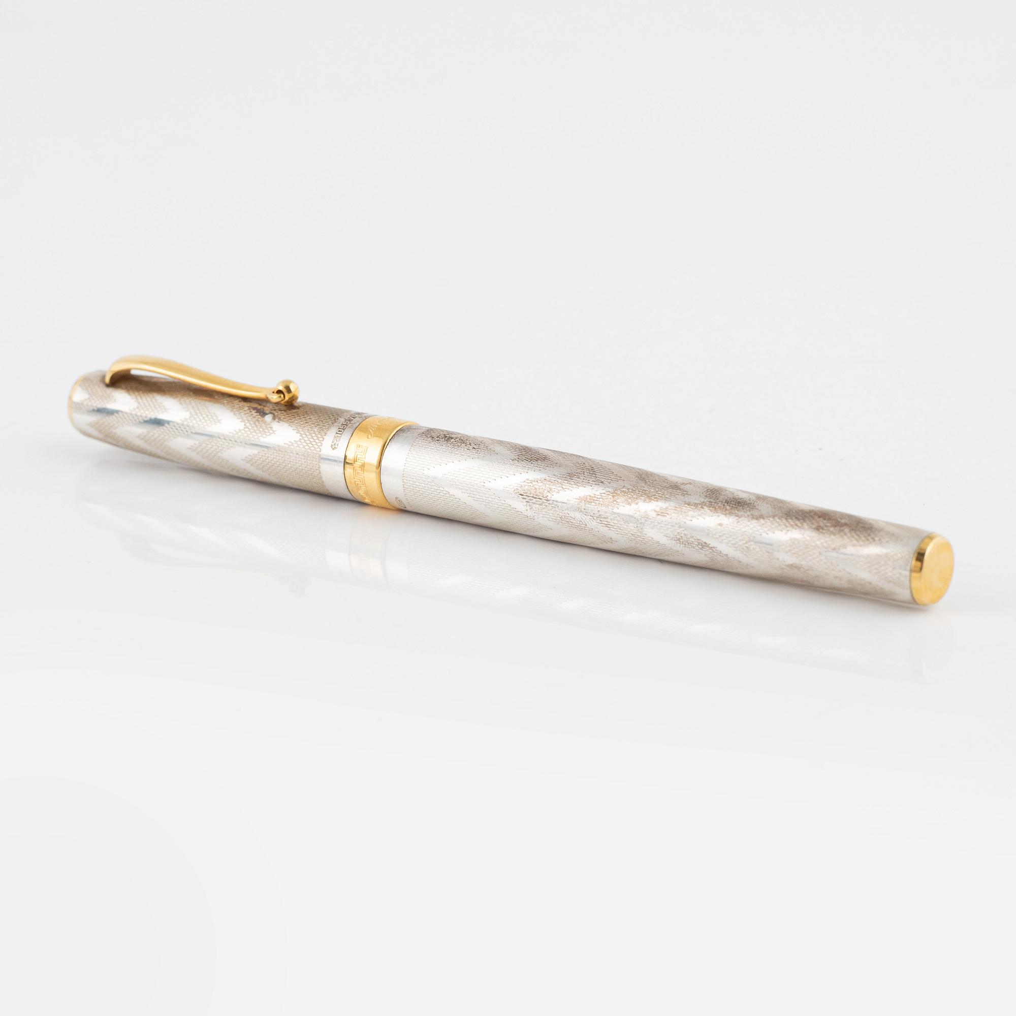 Reservoarpenna, sterlingsilver, Montegrappa, silver, Italien.