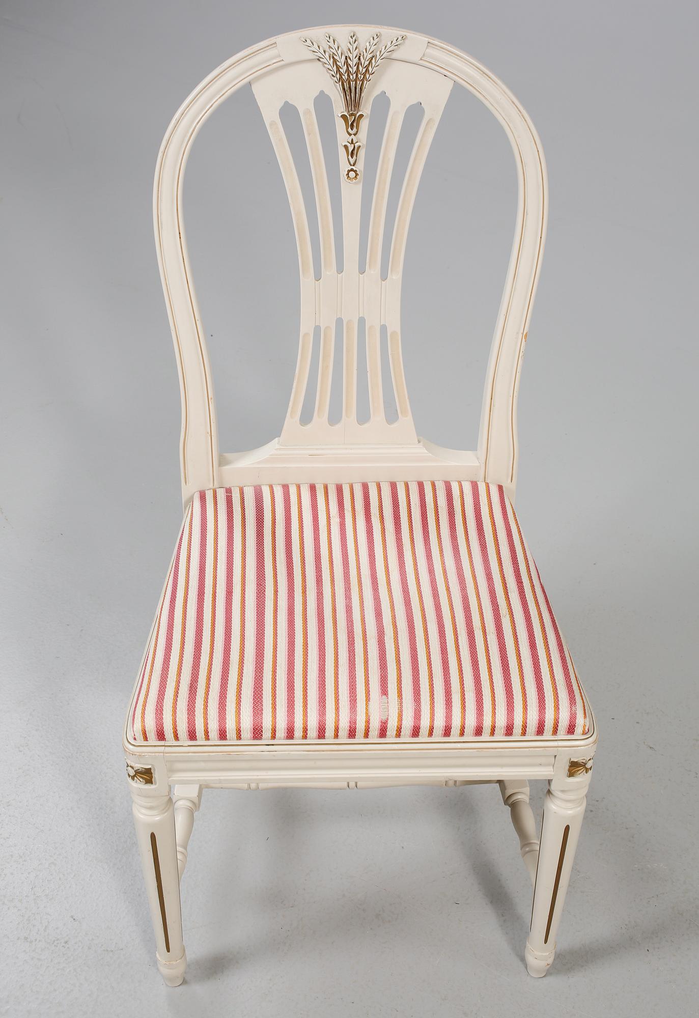 MATSALSGRUPP, 5 delar, gustaviansk stil, 1900-talets andra hälft.